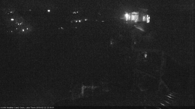 Lake Travis webcam, February 22, 2018 10:45 PM CT