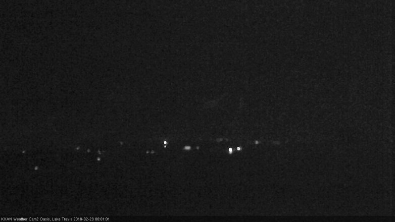 Lake Travis webcam, February 22, 2018 11:25 PM CT