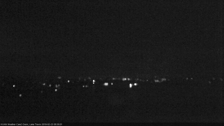Lake Travis webcam, February 22, 2018 11:35 PM CT