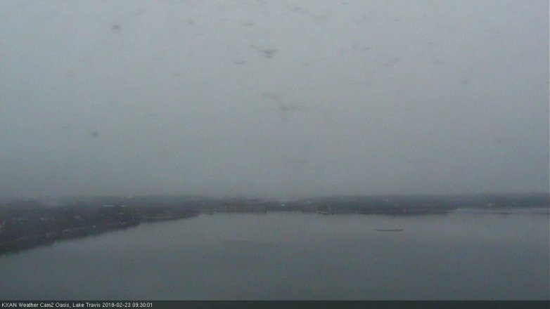 Lake Travis webcam, February 23, 2018 9:00 AM CT