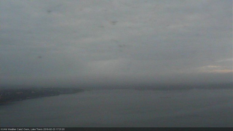 Lake Travis webcam, February 23, 2018 4:35 PM CT