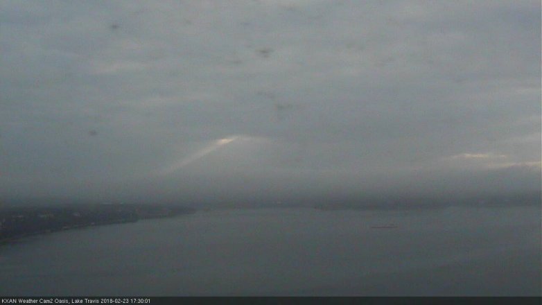 Lake Travis webcam, February 23, 2018 4:50 PM CT