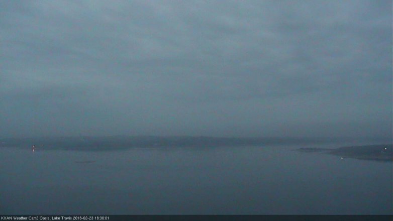 Lake Travis webcam, February 23, 2018 6:00 PM CT