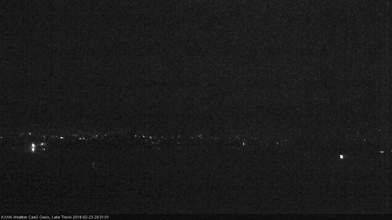 Lake Travis webcam, February 23, 2018 7:50 PM CT