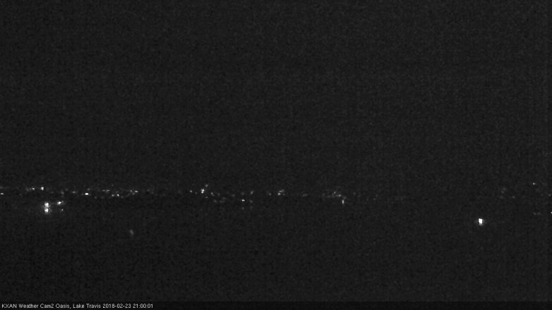 Lake Travis webcam, February 23, 2018 8:30 PM CT
