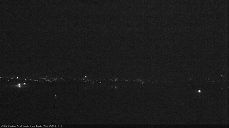 Lake Travis webcam, February 23, 2018 9:00 PM CT