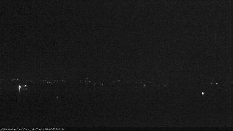 Lake Travis webcam, February 23, 2018 11:00 PM CT