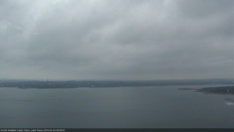Lake Travis webcam, February 24, 2018 9:00 AM CT