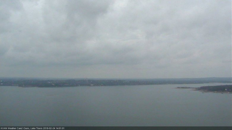 Lake Travis webcam, February 24, 2018 1:15 PM CT