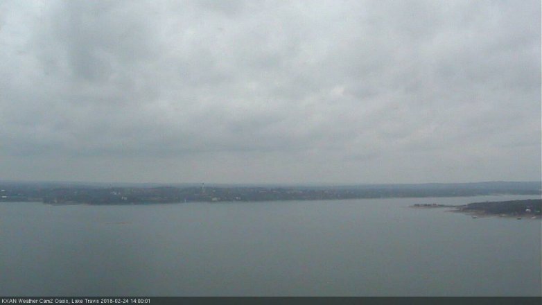 Lake Travis webcam, February 24, 2018 1:30 PM CT