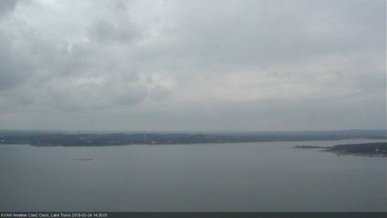 Lake Travis webcam, February 24, 2018 1:35 PM CT