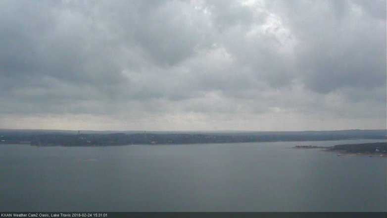 Lake Travis webcam, February 24, 2018 3:00 PM CT
