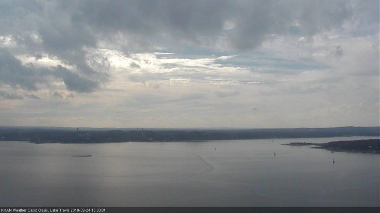 Lake Travis webcam, February 24, 2018 3:55 PM CT