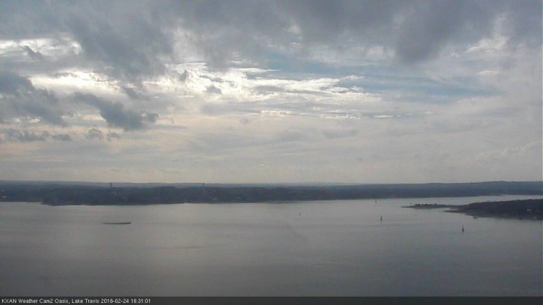 Lake Travis webcam, February 24, 2018 4:00 PM CT