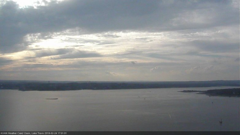 Lake Travis webcam, February 24, 2018 4:10 PM CT