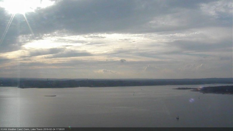 Lake Travis webcam, February 24, 2018 4:20 PM CT