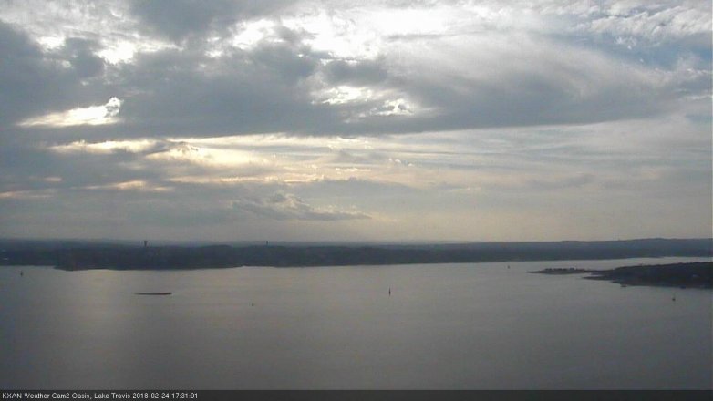Lake Travis webcam, February 24, 2018 4:50 PM CT
