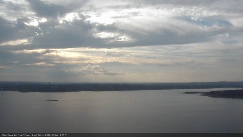 Lake Travis webcam, February 24, 2018 5:00 PM CT