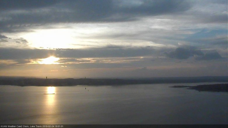 Lake Travis webcam, February 24, 2018 5:05 PM CT