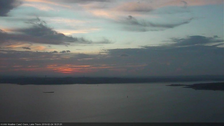Lake Travis webcam, February 24, 2018 5:50 PM CT