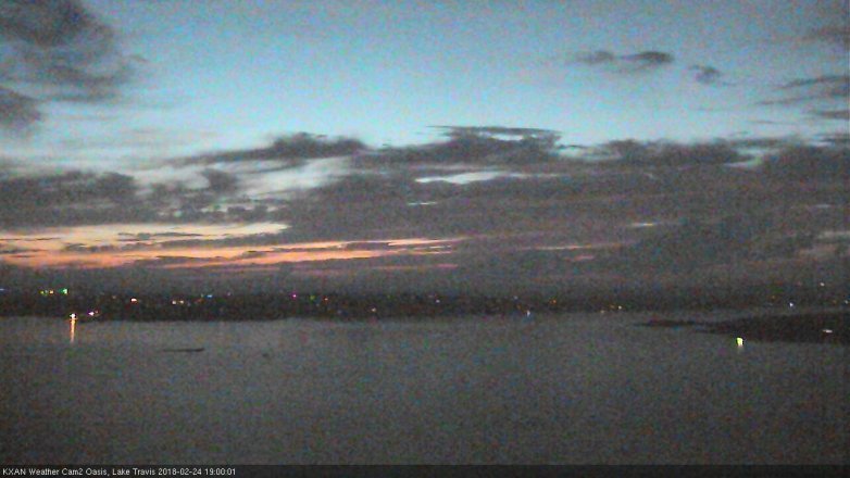 Lake Travis webcam, February 24, 2018 6:10 PM CT