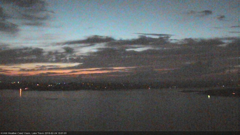 Lake Travis webcam, February 24, 2018 6:20 PM CT