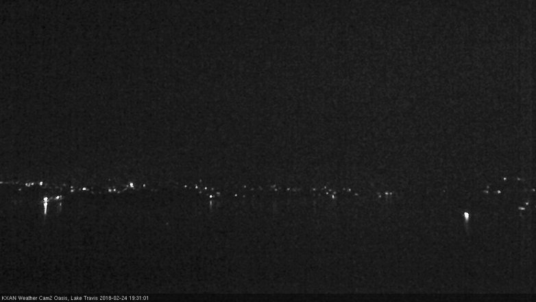 Lake Travis webcam, February 24, 2018 6:45 PM CT