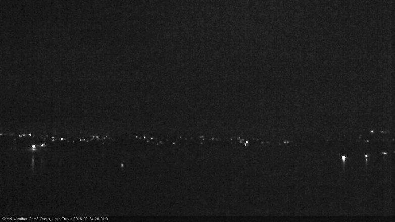 Lake Travis webcam, February 24, 2018 7:30 PM CT