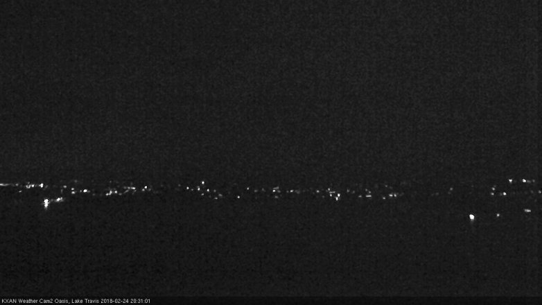 Lake Travis webcam, February 24, 2018 7:40 PM CT
