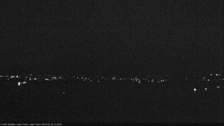 Lake Travis webcam, February 24, 2018 8:05 PM CT