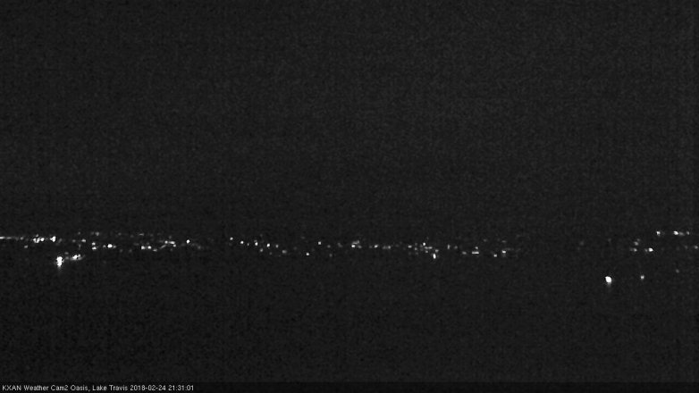Lake Travis webcam, February 24, 2018 8:50 PM CT
