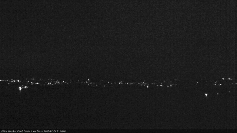Lake Travis webcam, February 24, 2018 8:55 PM CT