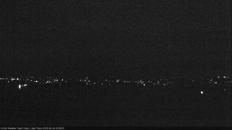 Lake Travis webcam, February 24, 2018 9:15 PM CT