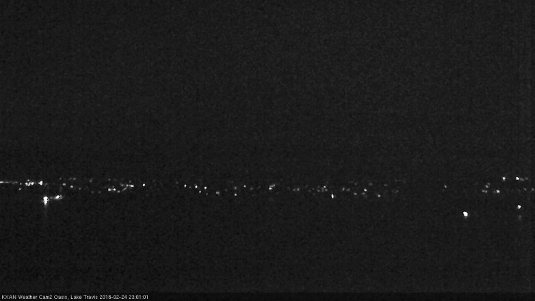 Lake Travis webcam, February 24, 2018 10:15 PM CT