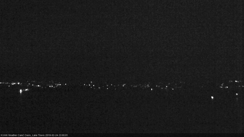 Lake Travis webcam, February 24, 2018 10:25 PM CT