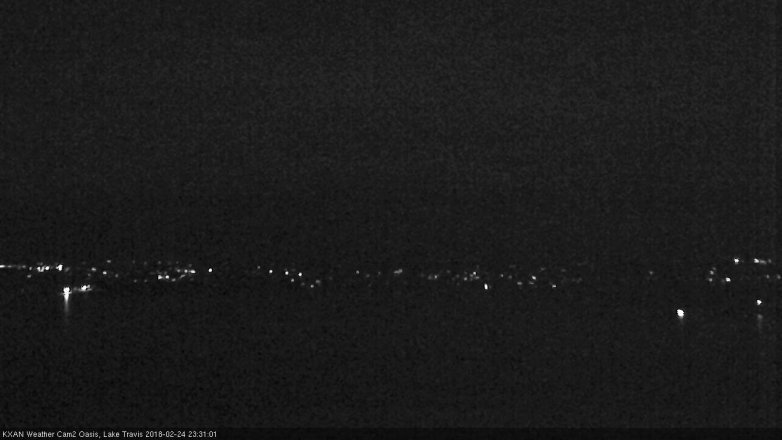 Lake Travis webcam, February 24, 2018 11:00 PM CT