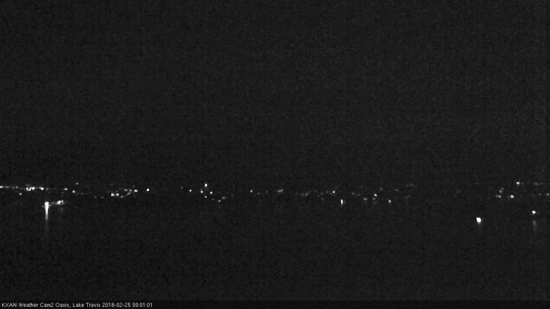 Lake Travis webcam, February 24, 2018 11:25 PM CT