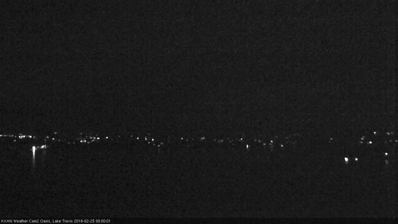 Lake Travis webcam, February 24, 2018 11:30 PM CT