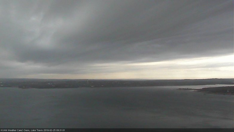 Lake Travis webcam, February 25, 2018 9:00 AM CT