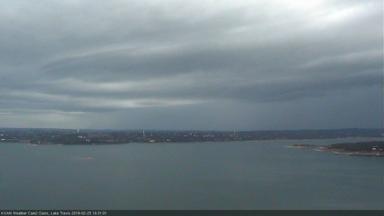 Lake Travis webcam, February 25, 2018 9:45 AM CT
