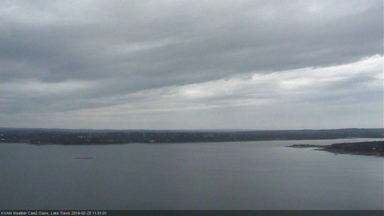Lake Travis webcam, February 25, 2018 10:10 AM CT