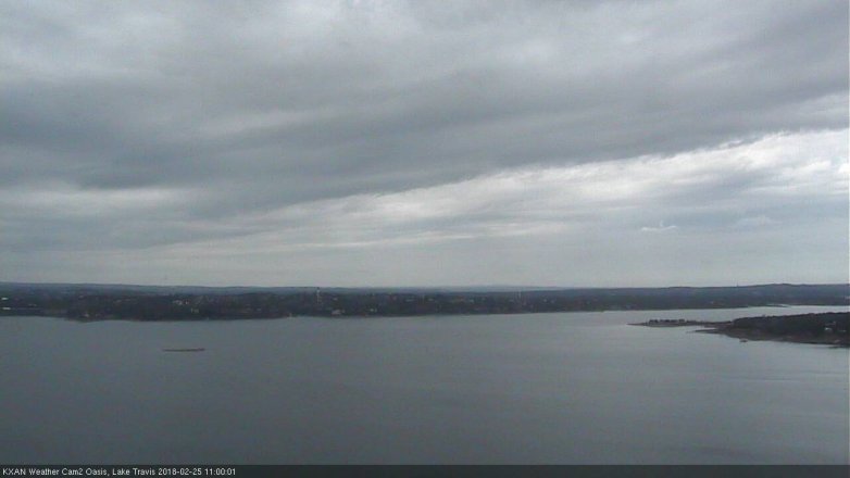 Lake Travis webcam, February 25, 2018 10:20 AM CT