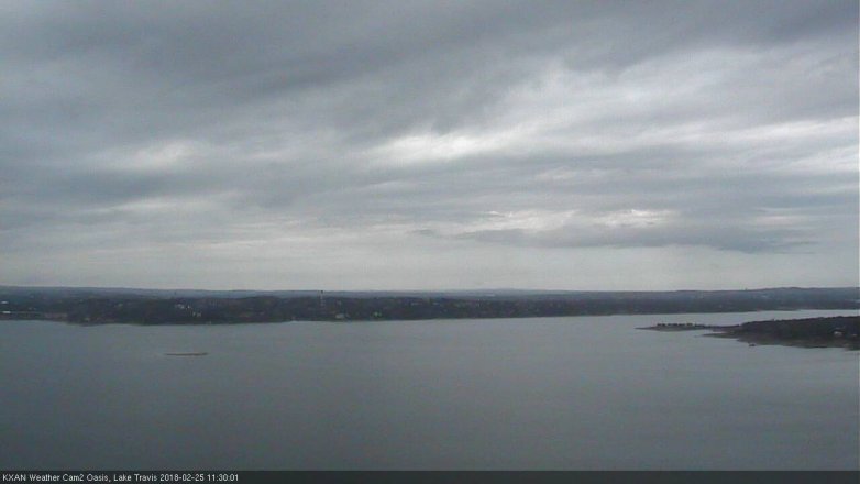 Lake Travis webcam, February 25, 2018 11:00 AM CT