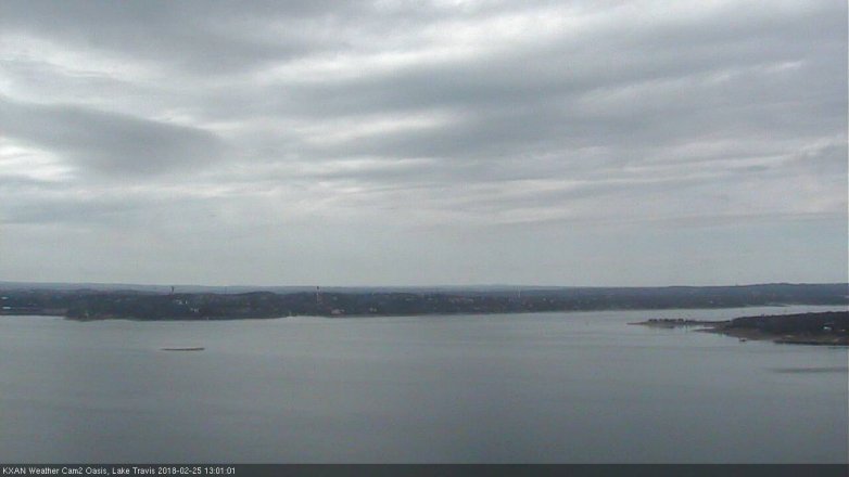 Lake Travis webcam, February 25, 2018 12:10 PM CT