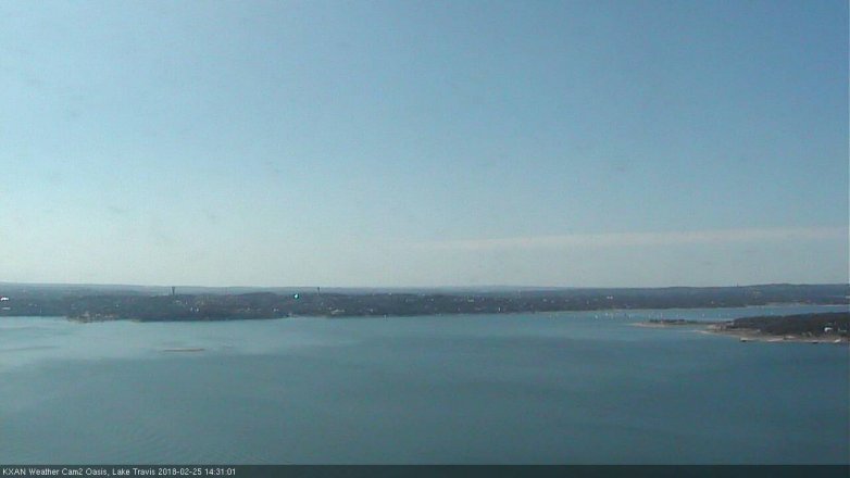 Lake Travis webcam, February 25, 2018 1:50 PM CT