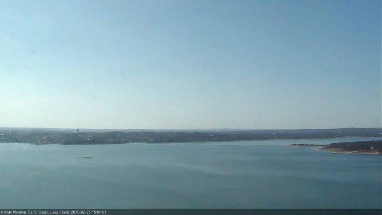 Lake Travis webcam, February 25, 2018 2:10 PM CT
