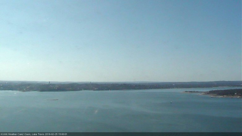 Lake Travis webcam, February 25, 2018 2:30 PM CT