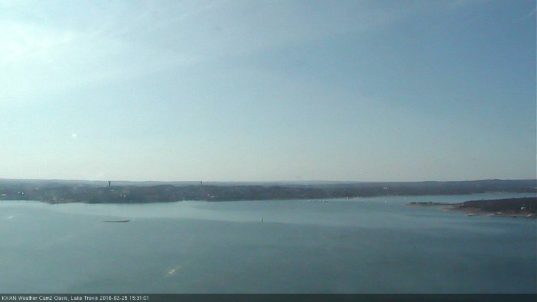 Lake Travis webcam, February 25, 2018 2:55 PM CT