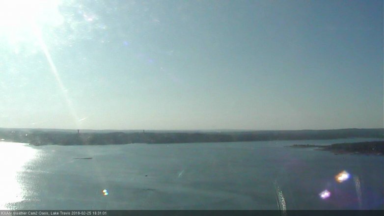 Lake Travis webcam, February 25, 2018 3:40 PM CT