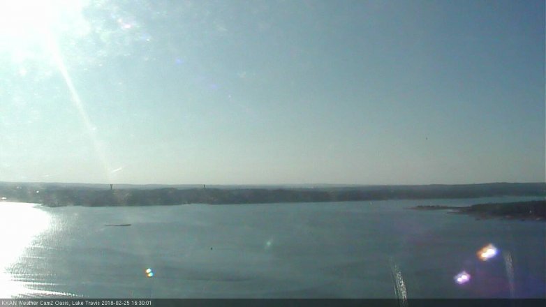 Lake Travis webcam, February 25, 2018 3:55 PM CT